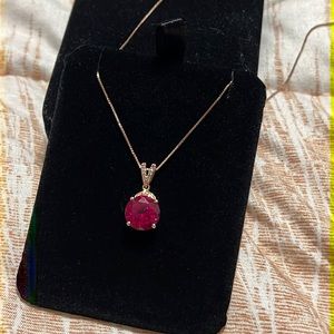 Kay Jewelers Rose Gold Ruby Pendant